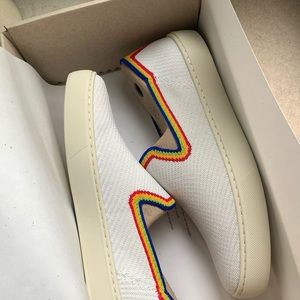 White Rainbow Sneaker Rothy’s Size 9 1/2